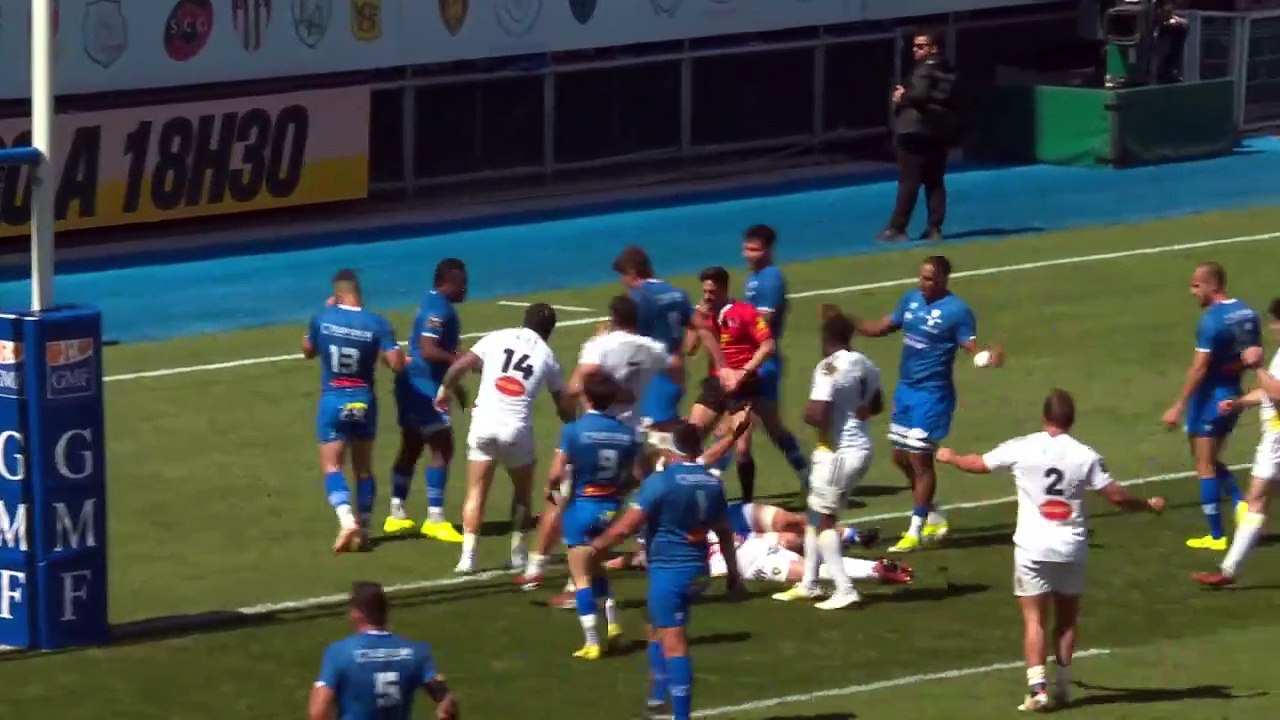 TOP 14 - Essai de Teddy IRIBAREN (SR) - Castres Olympique - Stade Rochelais