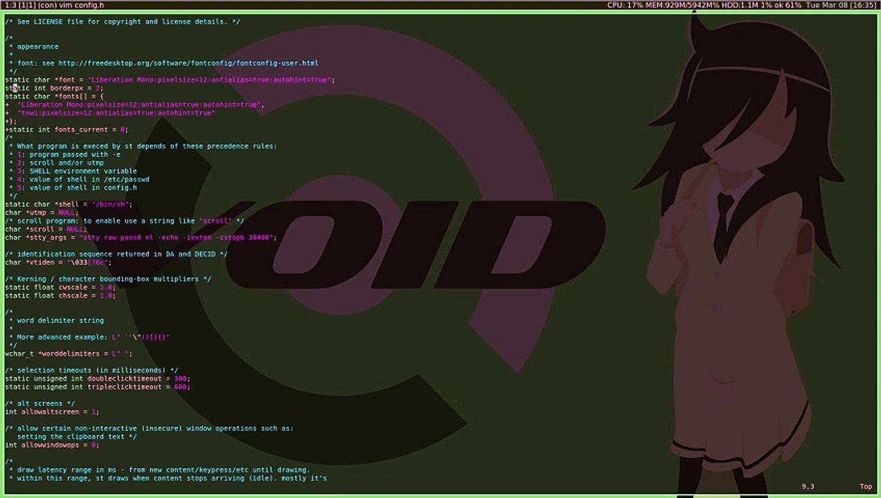 ST terminal config