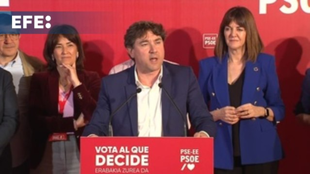 Andueza (PSE) valora los extraordinarios resultados obtenidos, al subir dos escaños