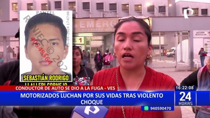Motorizados luchan por sus vidas tras violento choque en VES