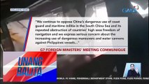 DFA, nagpapasalamat sa suporta ng G7 kaugnay sa siyu sa West Philippine Sea | UB