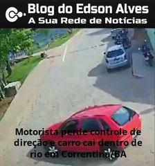 Motorista perde controle de direção e carro cai dentro de rio em Correntina/BA