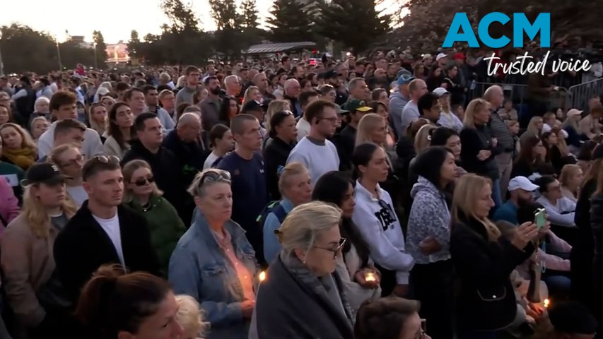 A candlelight vigil was held in honour of the victims of the Bondi Junction stabbing tragedy on Sunday, April 21, 2024 at Dolphin Court, Bondi Beach.
