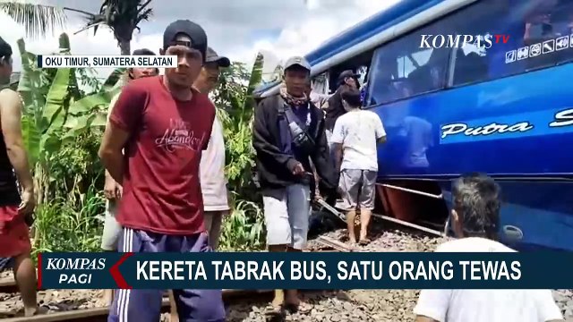 Kereta Tabrak Bus hingga 1 Orang Tewas, Polisi Kejar Sopir yang Kabur Usai Kecelakaan