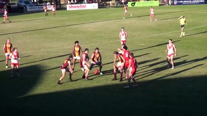 BFNL 2024 round 2: Ballarat's Rhett Montgomerie kicks the final goal in the win over Redan - The Courier - April 20, 2024