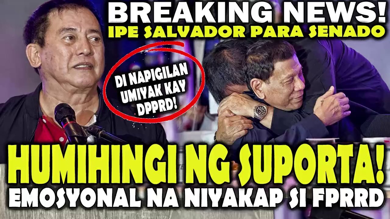 JUST NOW! Humihingi ng SUPORTA tatakbong Senador si Philip Salvador NIYAKAP ng mahigpit si FPRRD