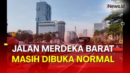 Jelang Putusan MK, Begini Kondisi di Jalan Medan Merdeka Barat Jakarta Pusat Pagi Ini
