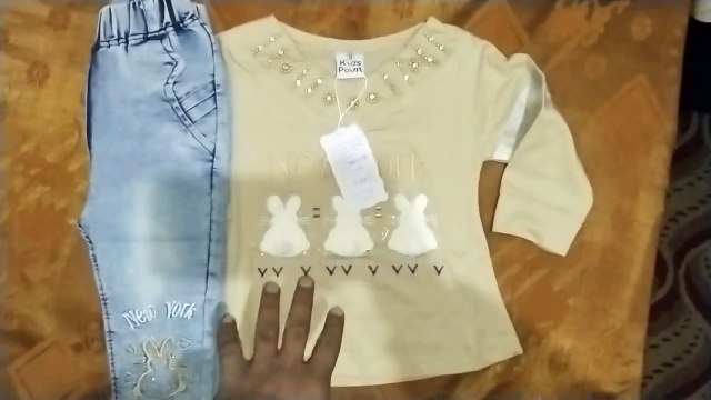 baby girls full sleeves blinded shirts with jeans dress detailed overview