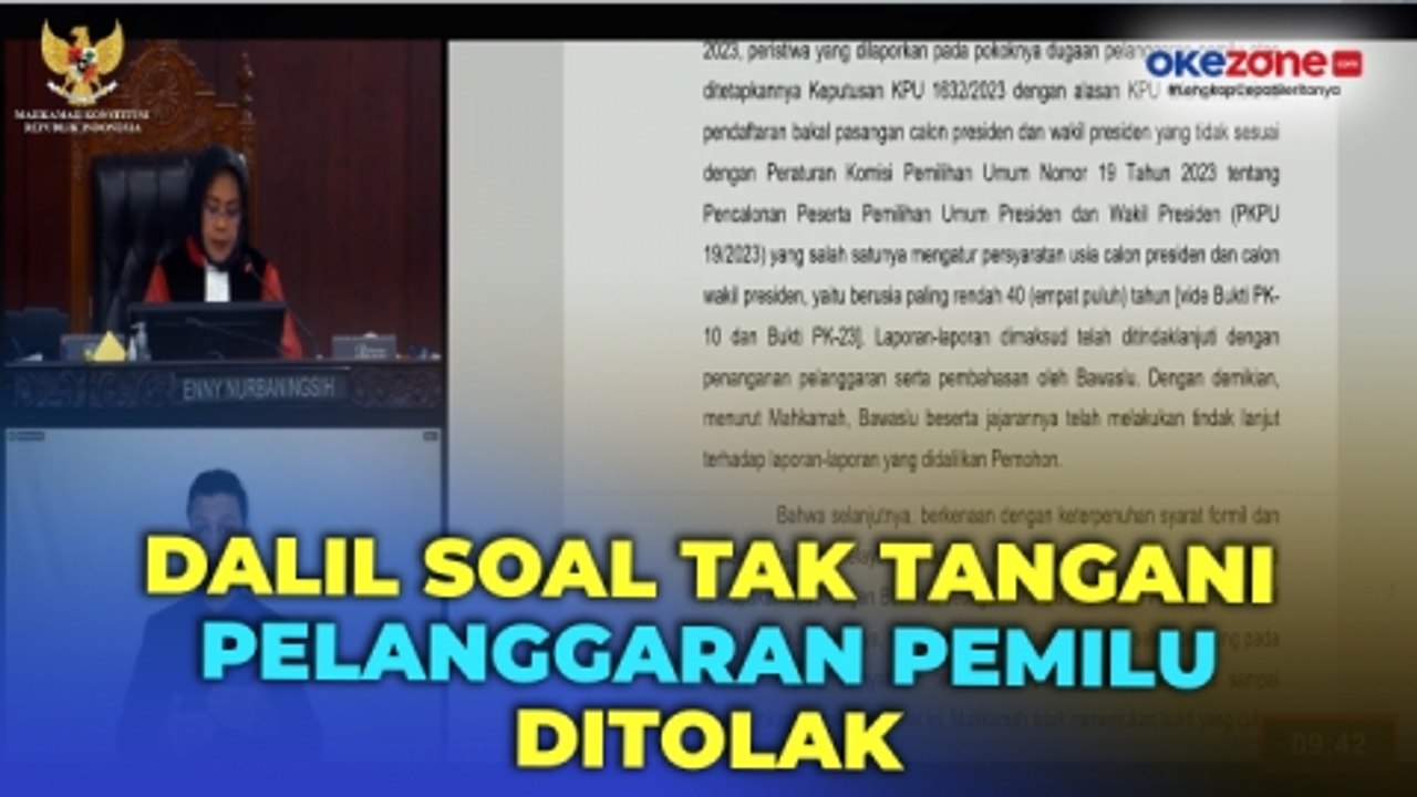 Momen MK Tolak Dalil Kubu 01 soal Bawaslu Tak T...
