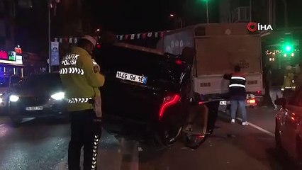 İstanbul'da bir garip kaza: Aracını park etmek isterken takla attı