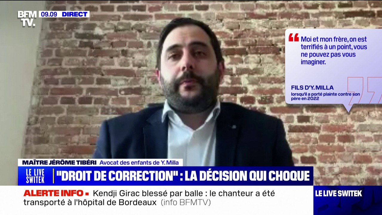 "Droit de correction": "J'ai été assez surpris et scandalisé par cette décision", déclare maître Jérôme Tibéri, avocat des enfants d'Yves Milla