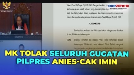 Video herunterladen: MK Menolak Seluruh Gugatan PHPU Pilpres Anies-Cak Imin