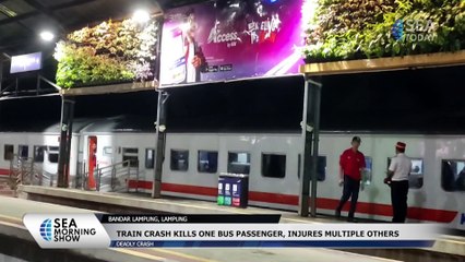 Rajabasa Train Crashes With Long-Distance Bus