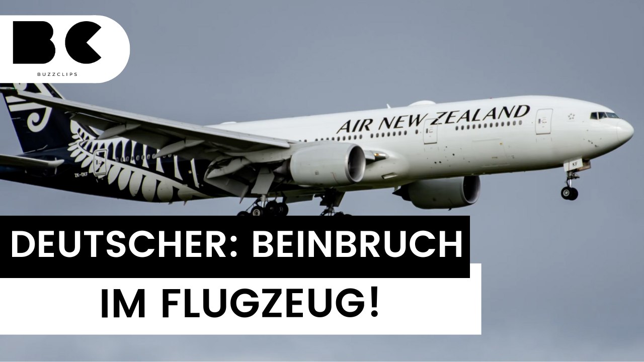 Turbulenzen: mann bricht sich bein im flieger