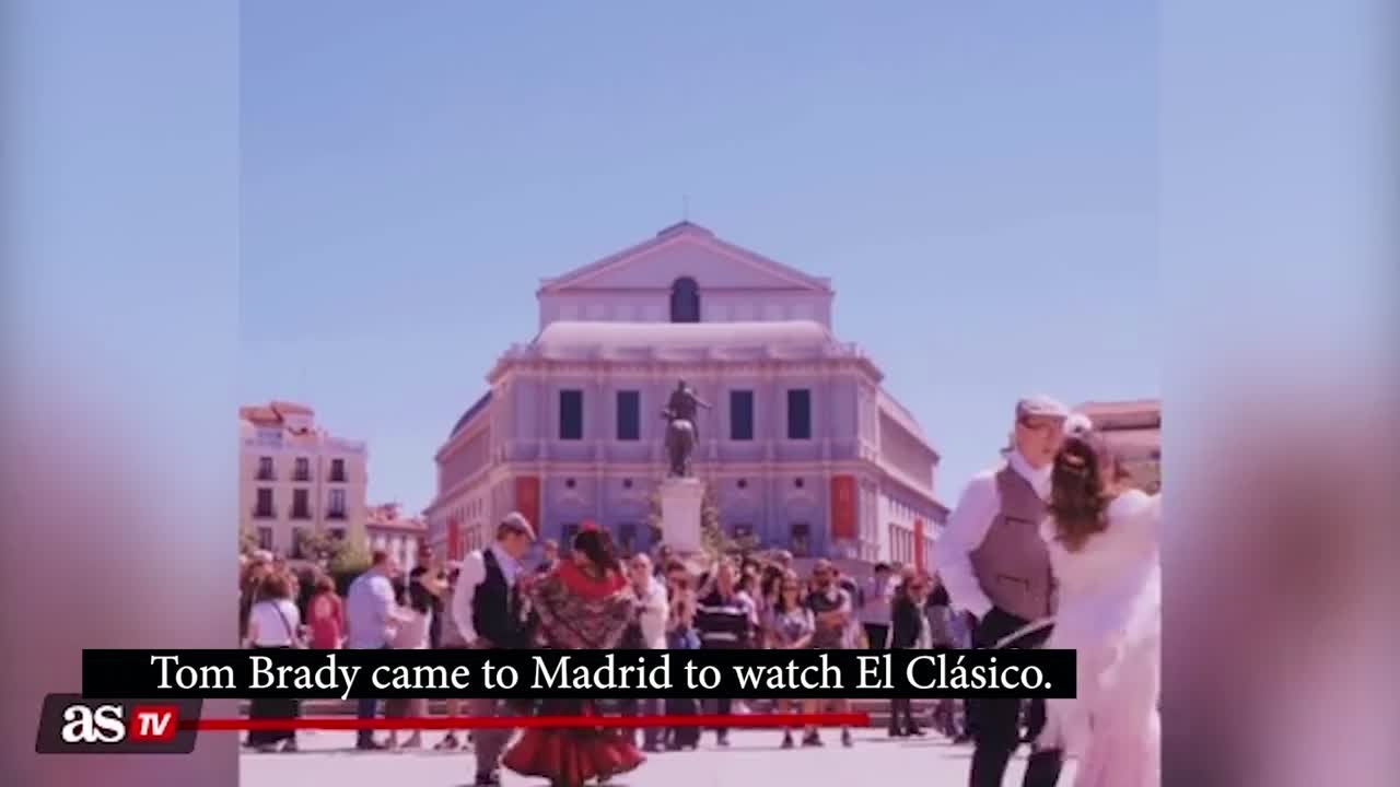 Tom Brady seen scooting around Madrid ahead of El Clásico
