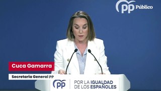 Cuca Gamarra culpa a Pedro Sánchez del ascenso de EH Bildu