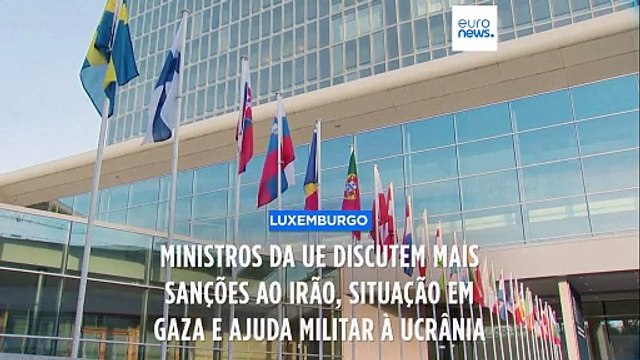 Ministros da UE discutem mais sanções ao Irão, situação em Gaza e ajuda militar à Ucrânia