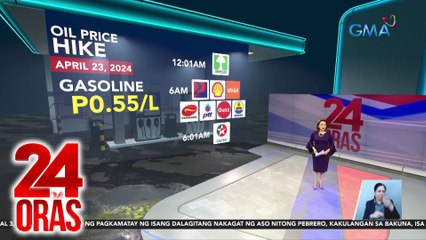 Oil price hike sa gas (April 22, 2024): P0.55/L | 24 Oras