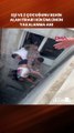 Eşini ve 2 çocuğunu rehin alan firari hükümlünün yakalanma anı kamerada