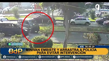 Policía fue embestido por un conductor que no quiso ser intervenido en Ate: ¿se trata de un colectivero?