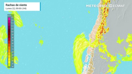 Rachas de viento de 60 km/h durante esta semana en Santiago