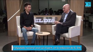 El diputado nacional José Luis Espert, en la redacción de EL DIA