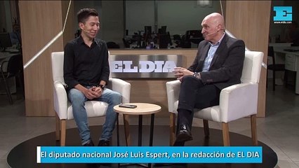 El diputado nacional José Luis Espert, en la redacción de EL DIA