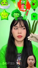 Green  asmr eating