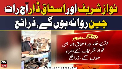 Nawaz Sharif and Ishaq Dar to leave for China tonight, Sources