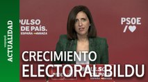El PSOE reprocha a Feijóo que achaque el crecimiento de Bildu a su 