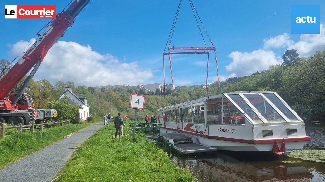 Au lac de Guerlédan, le bateau croisière remis à l'eau