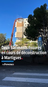 Deux immeubles fissurés en cours de déconstruction à Martigues