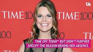 Today's Savannah Guthrie Is Taking 'Time Off'