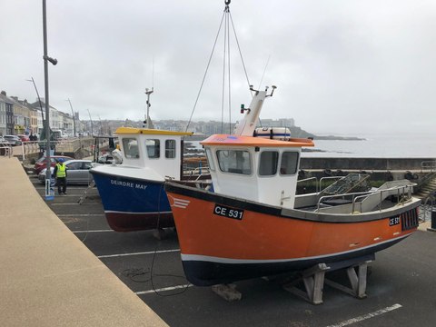 Watch: Iconic Portstewart boats get airlifted into the harbour