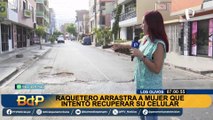 Transeúntes siguen caminando con el celular en la mano pese a los constantes asaltos en Los Olivos