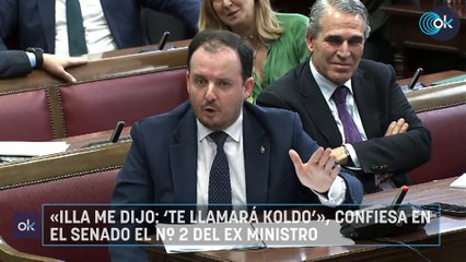 «Illa me dijo: ‘Te llamará Koldo’», confiesa en el Senado el nº 2 del ex ministro