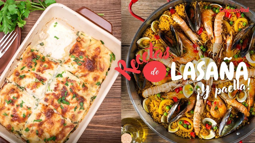 Recetas de Lasaña tradicional y Paella mixta ¿Cuál es tu favorita?