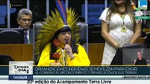 Las comunidades indígenas de Brasil se movilizan hacia el congreso nacional