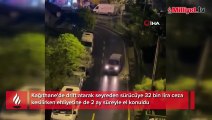 Kağıthane'de drift atarak seyreden sürücü kamerada