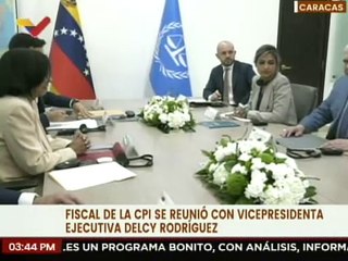 Vcpdta. Delcy Rodríguez se reunió con el Fiscal de la Corte Penal Internacional, Karim Khan