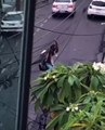 VÍDEOS: Homem é flagrado pendurado furtando fios de cobre no bairro da Graça