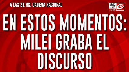 Javier Milei ya grabó su discurso en la Casa Rosada