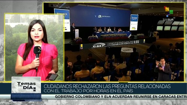 Pueblo de Ecuador rechazó las dos preguntas medulares por el Pdte. Noboa