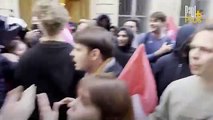 Un jeune homme a saisi Jean-Luc Mélenchon par le col lors de son arrivée à Sciences-Po.