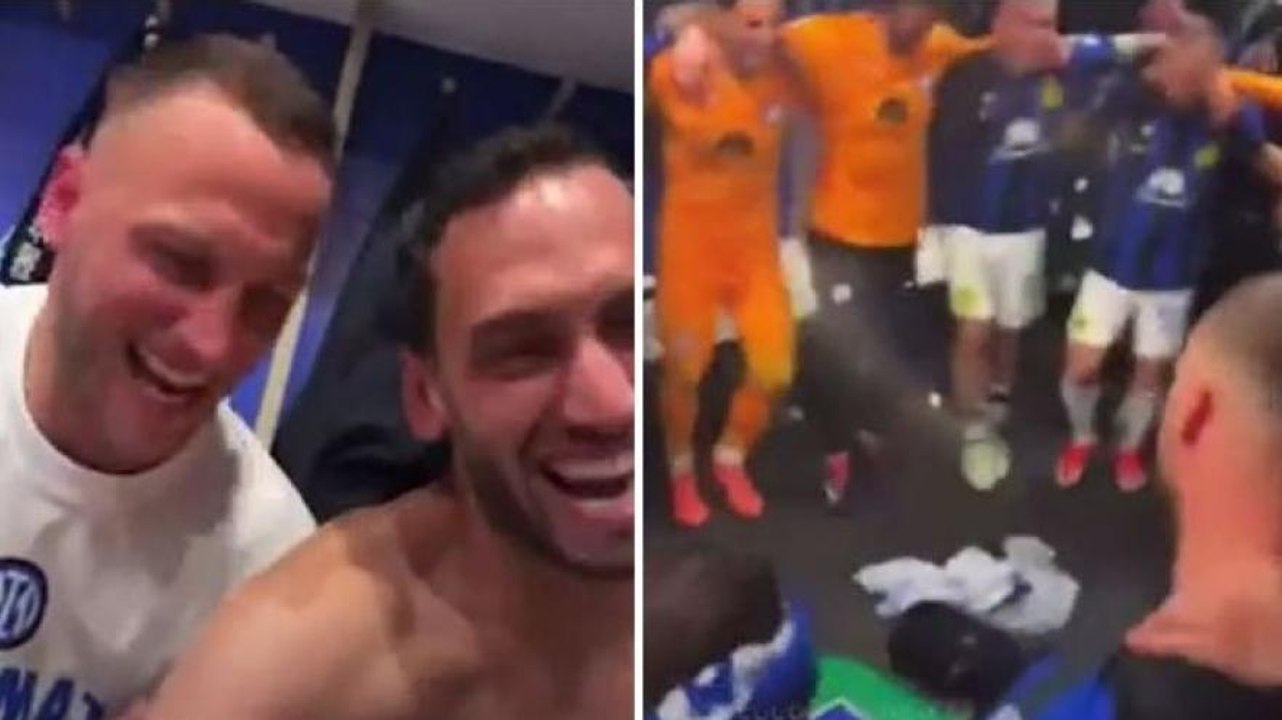 Scudetto Inter, balli e risate: la festa nello spogliatoio