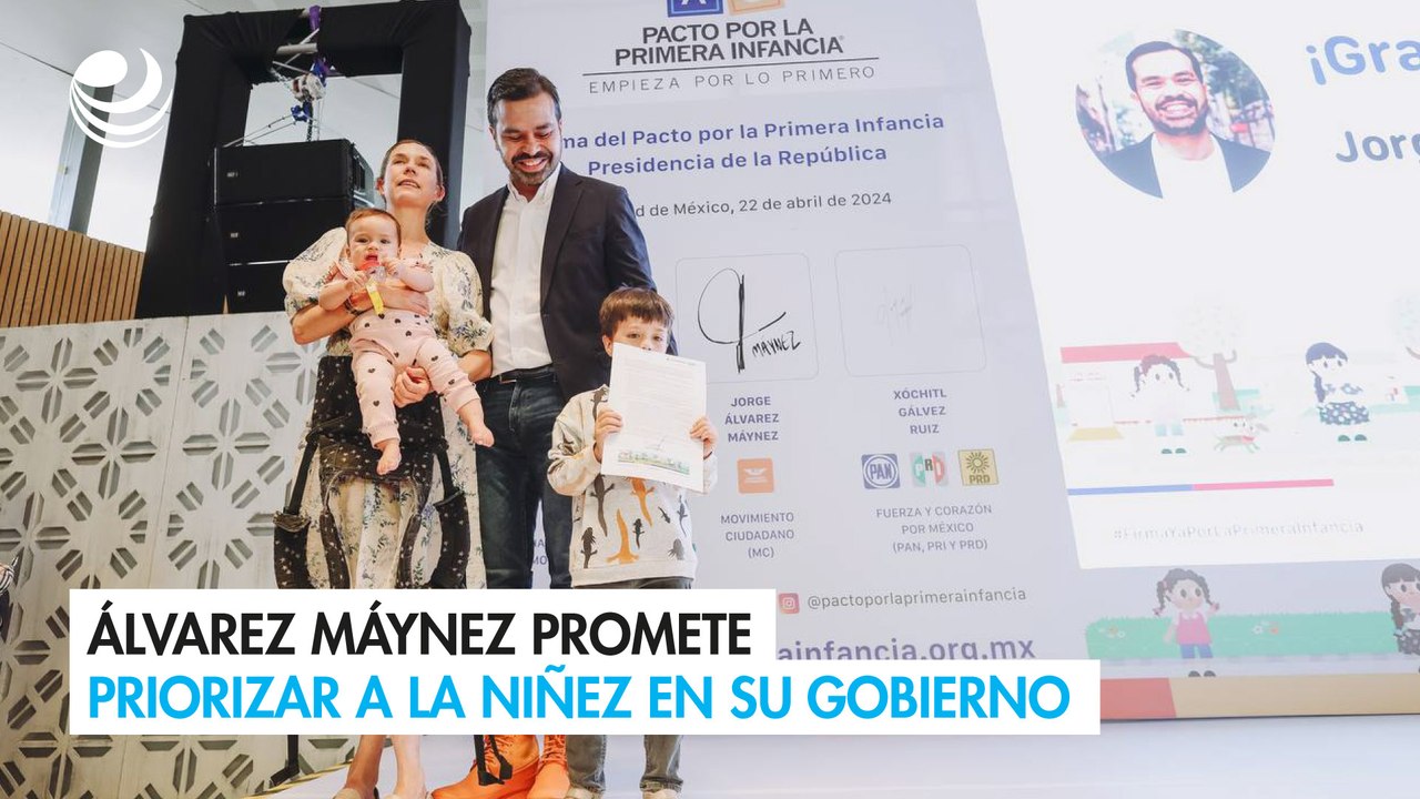 Álvarez Máynez promete priorizar a la niñez en su gobierno