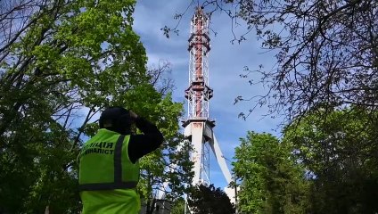 Un bombardeo ruso destruye la torre de televisión de la segunda ciudad de Ucrania