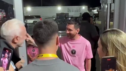 Download Video: MESSI & Inter Miami_ Lionel Messi comes UP CLOSE to chat with Argentine media after win vs Nashville