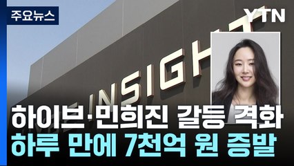 BTS의 하이브, '뉴진스' 경영권 분쟁 내홍...하루 만에 7천억 증발 / YTN