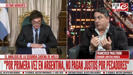 Paoltroni en Crónica: “Este esfuerzo tremendo va a dar como recompensa una economía sana”